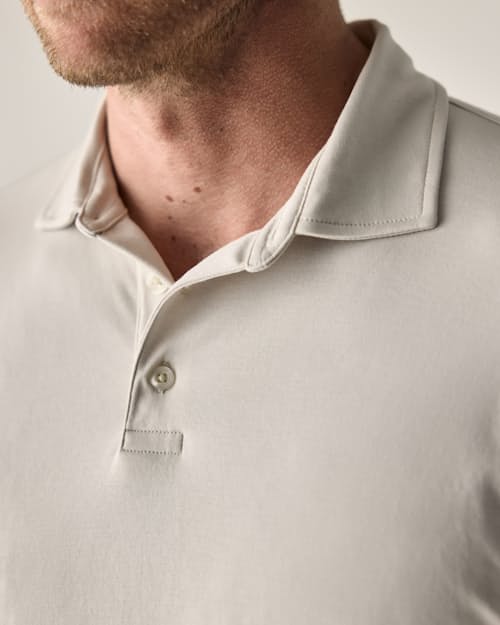 lifestyle image of AloeKnit Polo Shirt