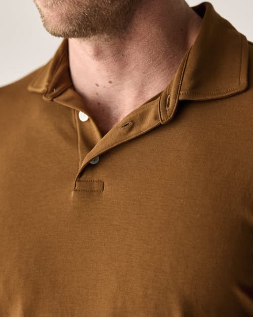 lifestyle image of AloeKnit Polo Shirt
