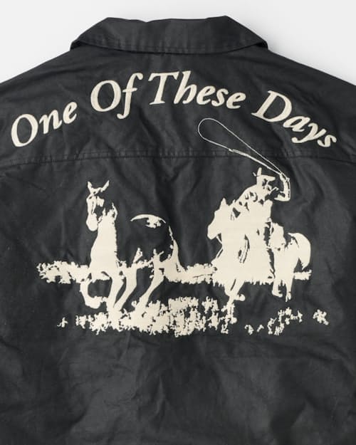 laydown detail image of Embroidered Western Waxed Snap Jacket