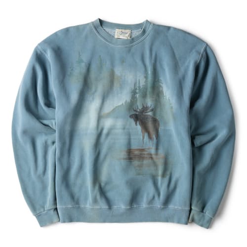 laydown image of Moose Crewneck
