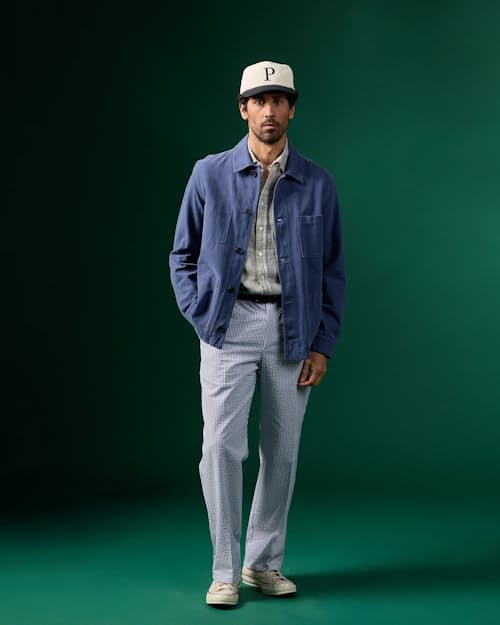 on model image of Legacy Chore Jacket