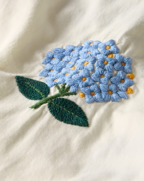 laydown detail image of Embroidered Camp Collar Shirt