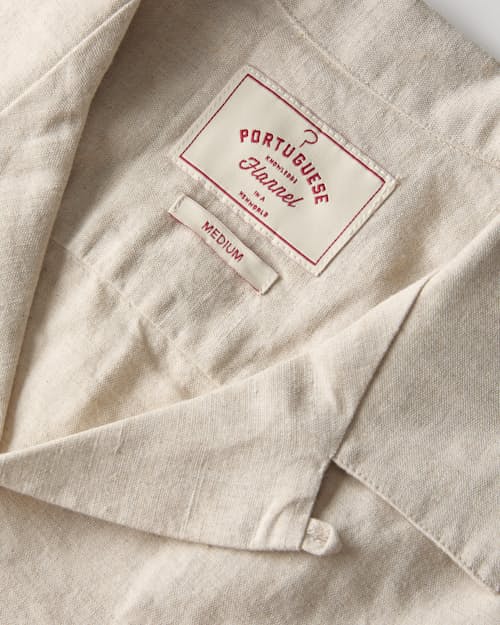 laydown detail image of Embroidered Camp Collar Shirt
