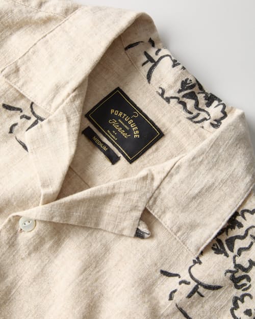laydown detail image of Print Camp Collar Shirt