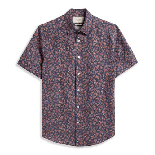 laydown image of Silk Linen Short Sleeve Shirt