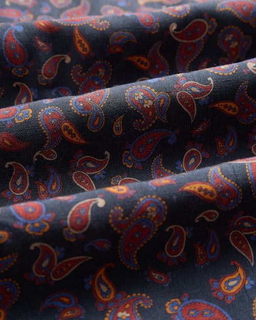 laydown detail image of Silk Linen Short Sleeve Shirt