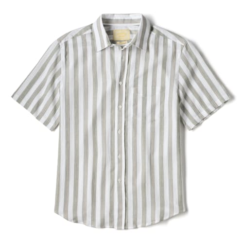 laydown image of Touch Short Sleeve Stripe Shirt