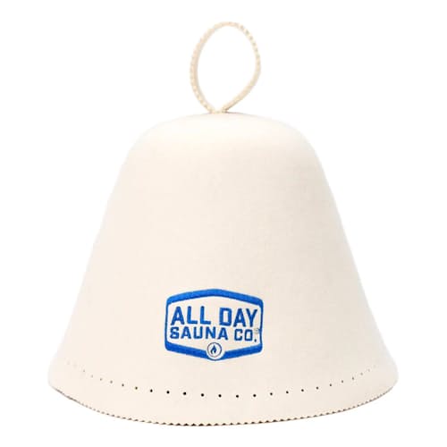 laydown image of Australian Wool Sauna Hat