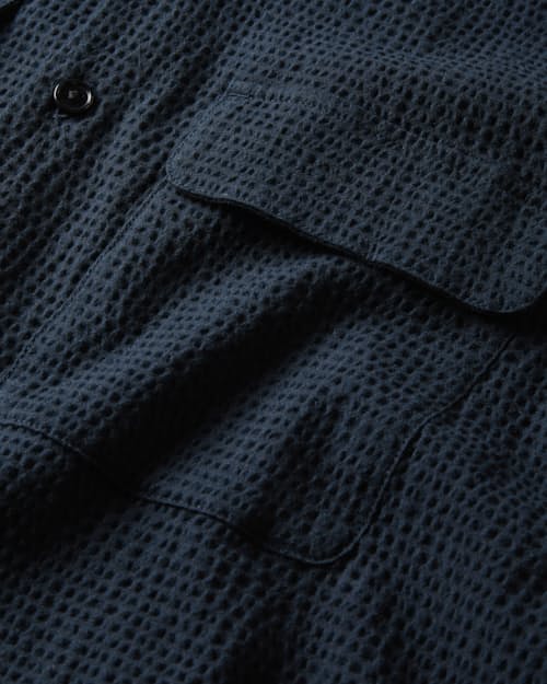 laydown detail image of Seersucker Keys Camp Shirt