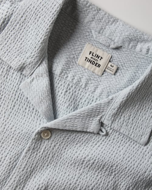 laydown detail image of Seersucker Keys Camp Shirt