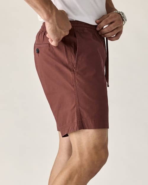 on model image of Drawstring Canoe Short - 7"