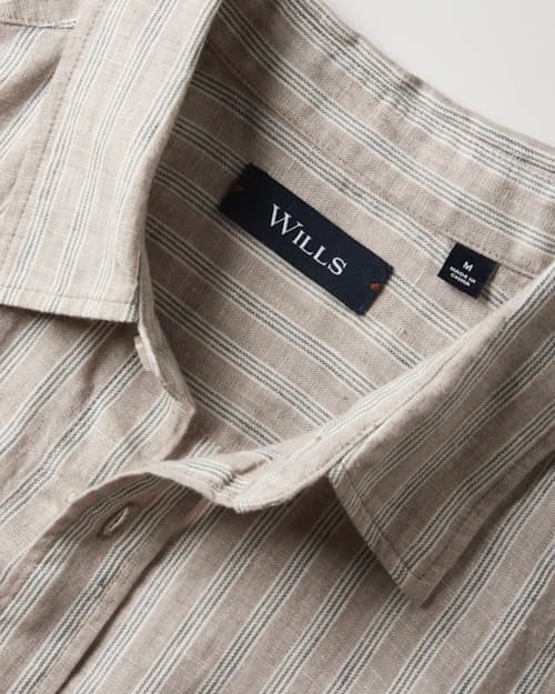 laydown detail image of Short Sleeve Isles Linen Shirt