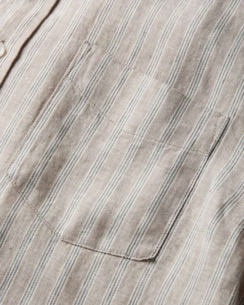 laydown detail image of Short Sleeve Isles Linen Shirt