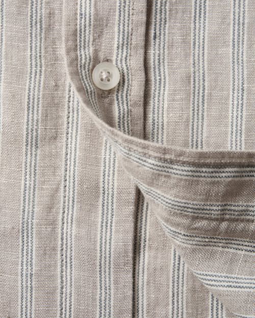 laydown detail image of Short Sleeve Isles Linen Shirt