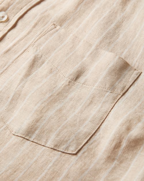 laydown detail image of Short Sleeve Isles Linen Shirt