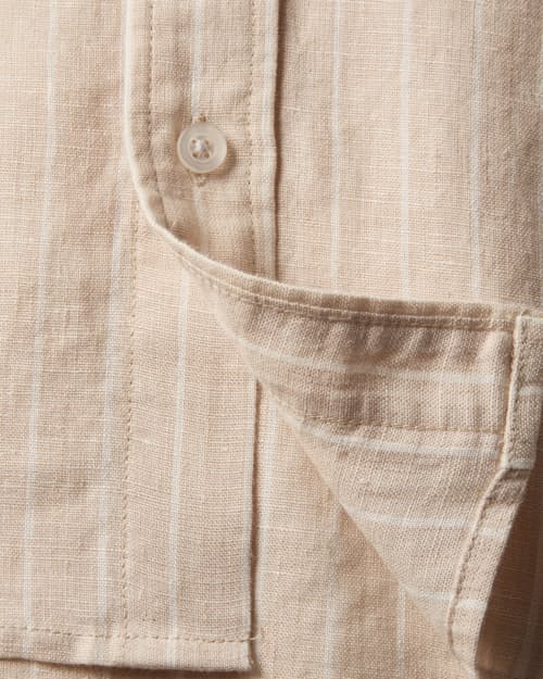 laydown detail image of Short Sleeve Isles Linen Shirt