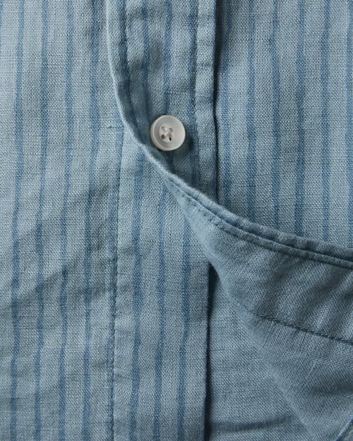 laydown detail image of Short Sleeve Isles Linen Shirt