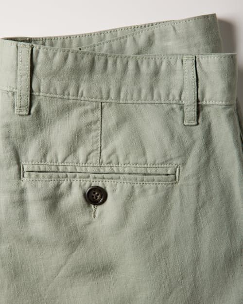laydown detail image of Cotton Linen Chino Short - 9"