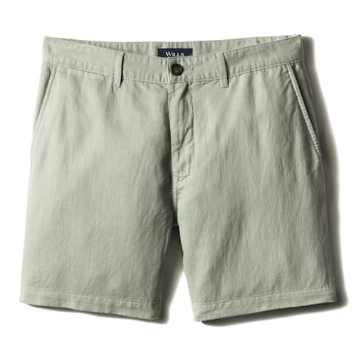 laydown image of Cotton Linen Chino Short - 7"