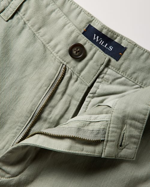 laydown detail image of Cotton Linen Chino Short - 7"