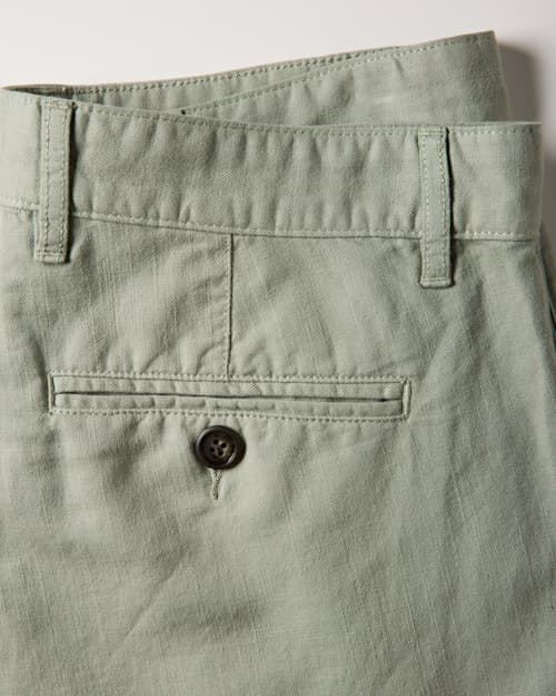 laydown detail image of Cotton Linen Chino Short - 7"