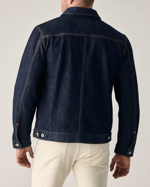 lifestyle image of American Reserve Selvedge Type II Denim Jacket