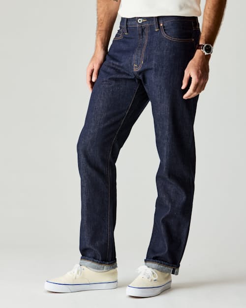 lifestyle image of American Reserve Selvedge Jean - Vintage Straight