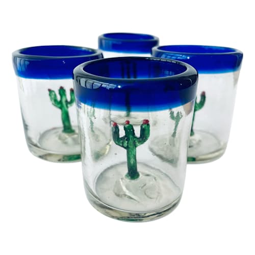 laydown image of Cactus Tequila Shot Glasses - Set of 4