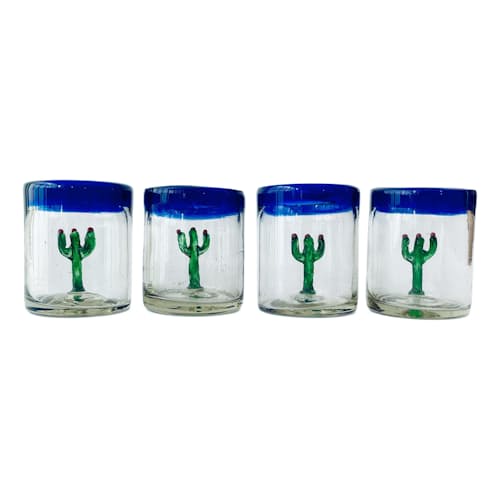 laydown image of Cactus Tequila Shot Glasses - Set of 4