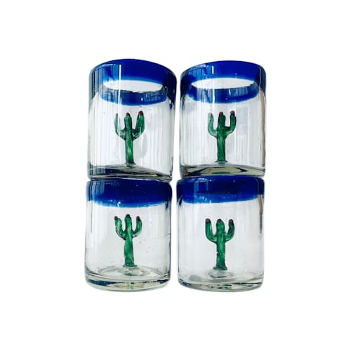 laydown image of Cactus Tequila Shot Glasses - Set of 4