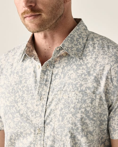 on model image of Poplin Draftsman Short Sleeve Shirt
