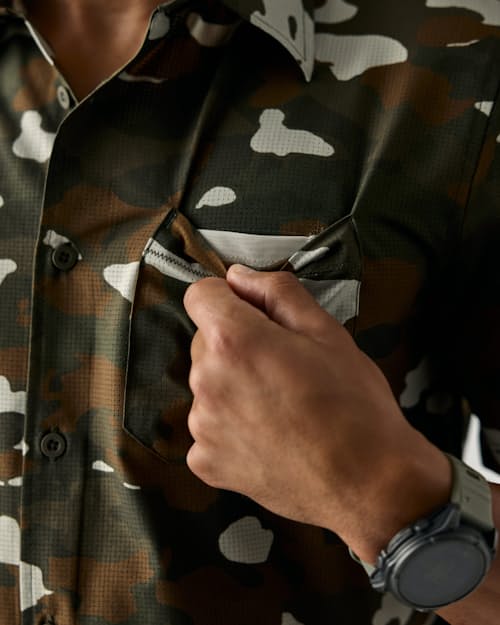 on model image of Airweave Performance Shirt