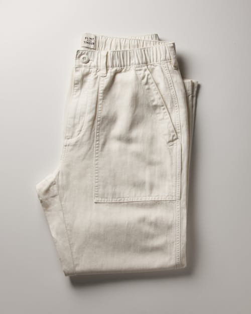 no crop image of Cotton Linen Baker Pant
