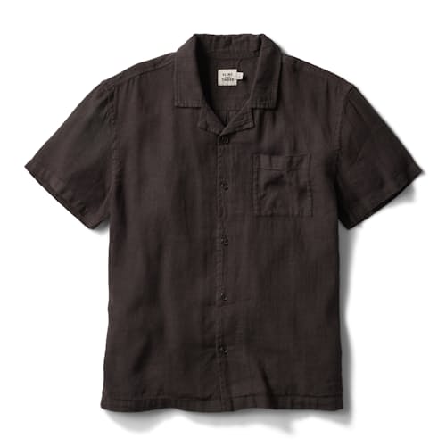 laydown image of Cotton Linen Camp Shirt