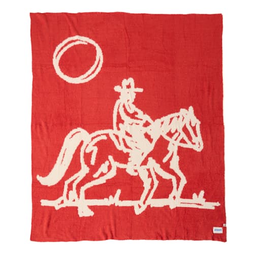 laydown image of Huckberry x Sundream Plush Cowboy Throw Blanket