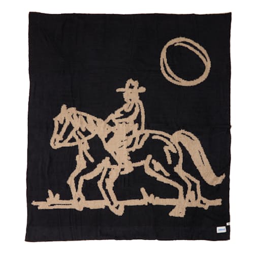 laydown image of Huckberry x Sundream Plush Cowboy Throw Blanket