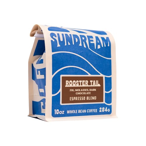 laydown image of Rooster Tail - Whole Bean Coffee