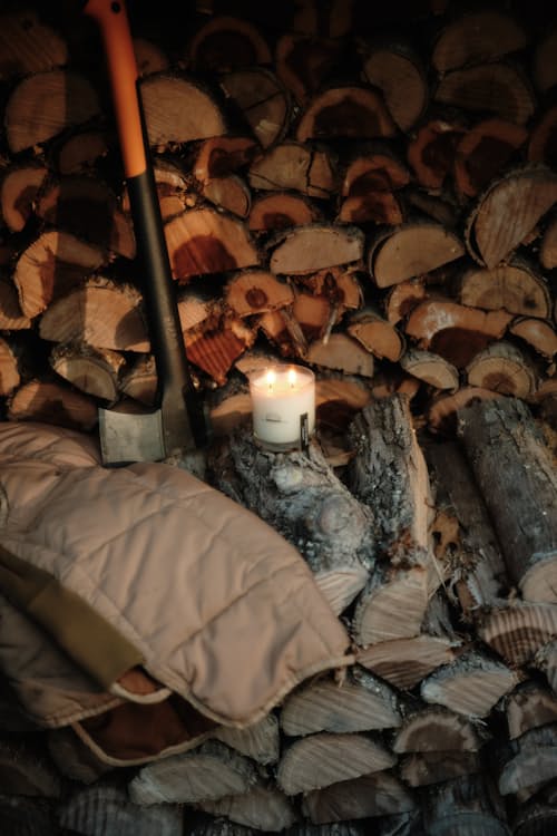 lifestyle image of Lumberjack Candle 8 oz