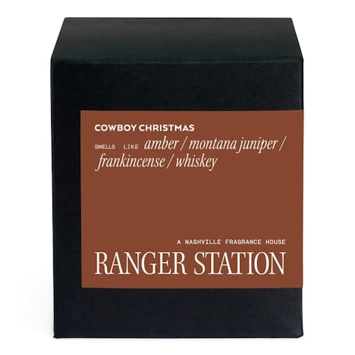laydown image of Cowboy Christmas Candle  8 oz