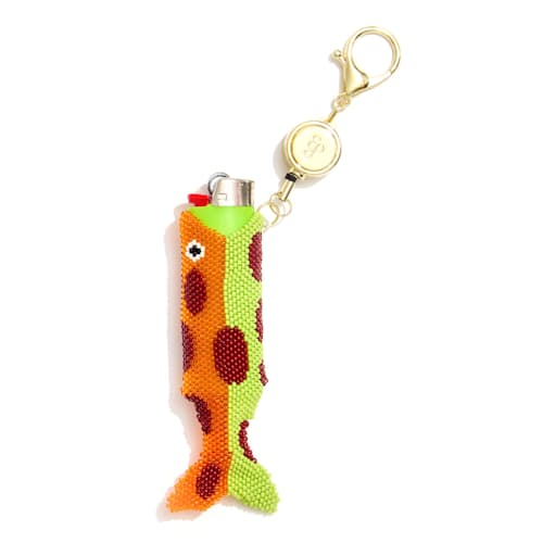 laydown image of Beaded Lighter Keychain