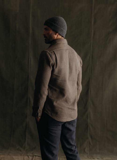 on model image of The Utility Shirt