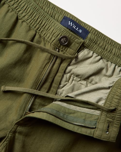 laydown detail image of Cotton Linen Drawstring Pant