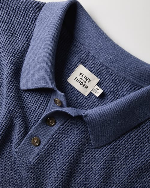 laydown detail image of Cotton Linen Sweater Polo