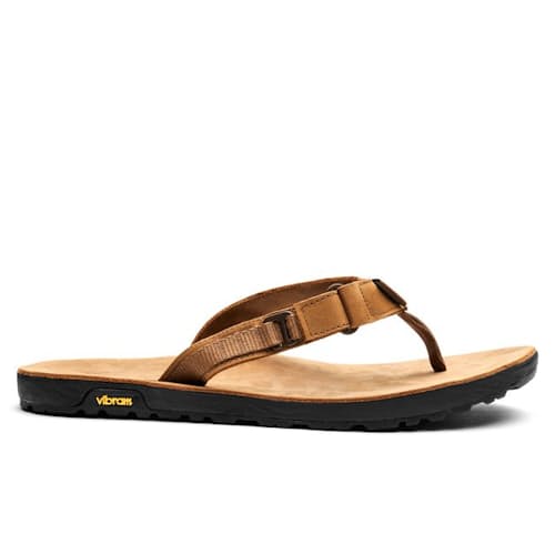 laydown image of Rockhound Leather Flip Flop