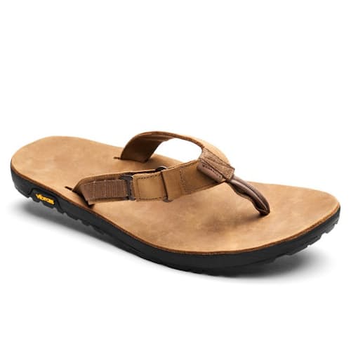 laydown image of Rockhound Leather Flip Flop