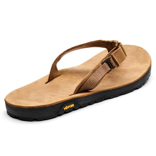laydown image of Rockhound Leather Flip Flop
