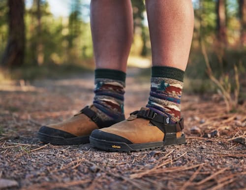 lifestyle image of Nubuck Leather Mountain Clog