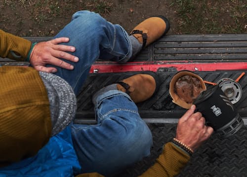 lifestyle image of Nubuck Leather Mountain Clog