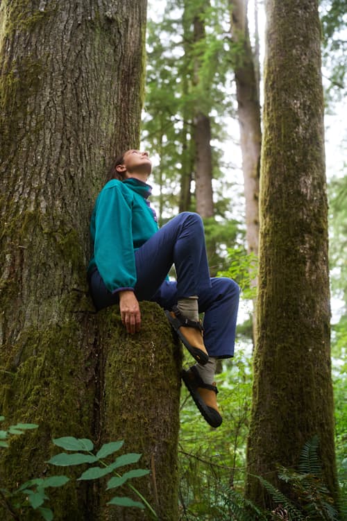 lifestyle image of Nubuck Leather Mountain Clog