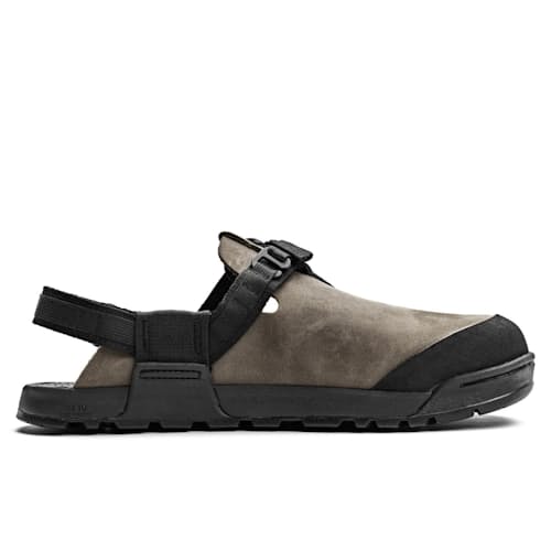 laydown image of Nubuck Leather Mountain Clog